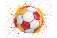 Soccer Clipart PNG with Team Color Paint Splash Design Product Image 2