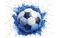 Soccer Clipart PNG with Team Color Paint Splash Design Product Image 3