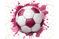 Soccer Clipart PNG with Team Color Paint Splash Design Product Image 4