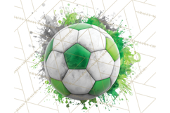 Soccer Clipart PNG with Team Color Paint Splash Design Product Image 2