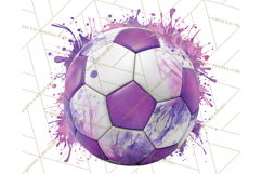 Soccer Clipart PNG with Team Color Paint Splash Design Product Image 3