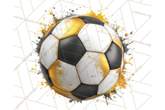 Soccer Clipart PNG with Team Color Paint Splash Design Product Image 4