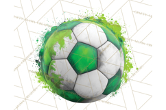 Soccer Clipart PNG with Team Color Paint Splash Design Product Image 5
