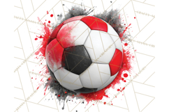 Soccer Clipart PNG with Team Color Paint Splash Design Product Image 5