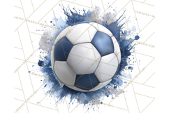 Soccer Clipart PNG with Team Color Paint Splash Design Product Image 3