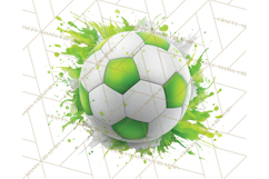 Soccer Clipart PNG with Team Color Paint Splash Design Product Image 4