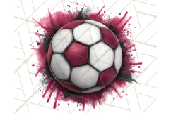Soccer Clipart PNG with Team Color Paint Splash Design Product Image 5