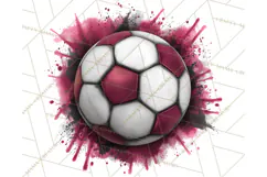 Soccer Clipart PNG with Team Color Paint Splash Design Product Image 5