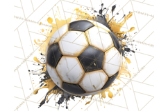 Soccer Clipart PNG with Team Color Paint Splash Design Product Image 2