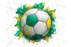 Soccer Clipart PNG with Team Color Paint Splash Design Product Image 2