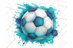 Soccer Clipart PNG with Team Color Paint Splash Design Product Image 3