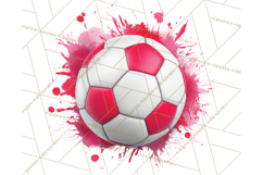 Soccer Clipart PNG with Team Color Paint Splash Design Product Image 4