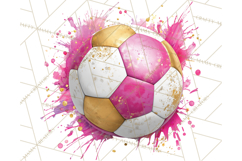 Soccer Clipart PNG with Team Color Paint Splash Design Product Image 5