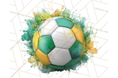 Soccer Clipart PNG with Team Color Paint Splash Design Product Image 2