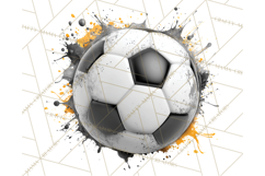 Soccer Clipart PNG with Team Color Paint Splash Design Product Image 4