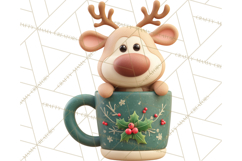 Christmas Characters in Mugs PNG Clipart Product Image 2
