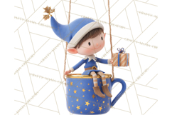 Christmas Characters in Mugs PNG Clipart Product Image 4
