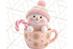 Christmas Characters in Mugs PNG Clipart Product Image 3
