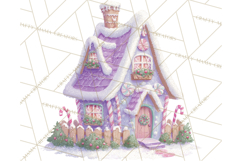 Gingerbread Village Gouache PNG Clipart Product Image 4