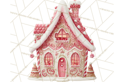 Gingerbread Village Gouache PNG Clipart Product Image 2