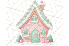 Gingerbread Village Gouache PNG Clipart Product Image 4