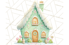 Gingerbread Village Gouache PNG Clipart Product Image 2