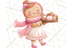 Gingerbread Village Gouache PNG Clipart Product Image 2