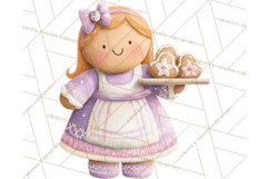 Gingerbread Village Gouache PNG Clipart Product Image 3