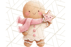 Gingerbread Village Gouache PNG Clipart Product Image 4