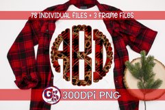 Christmas Scalloped Monogram Set PNG Sublimation Product Image 1