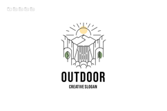 Outdoor Line Art Logo Template Product Image 1