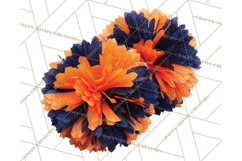 Cheerleader Clipart PNG with Glitter Pom and Color Splash Product Image 5