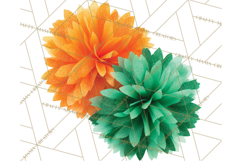 Cheerleader Clipart PNG with Glitter Pom and Color Splash Product Image 2