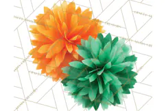 Cheerleader Clipart PNG with Glitter Pom and Color Splash Product Image 2