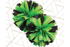 Cheerleader Clipart PNG with Glitter Pom and Color Splash Product Image 5