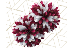 Cheerleader Clipart PNG with Glitter Pom and Color Splash Product Image 3