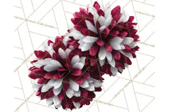 Cheerleader Clipart PNG with Glitter Pom and Color Splash Product Image 3