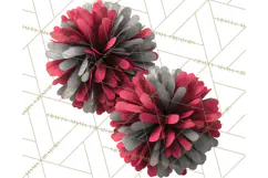 Cheerleader Clipart PNG with Glitter Pom and Color Splash Product Image 4