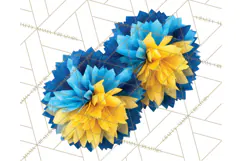 Cheerleader Clipart PNG with Glitter Pom and Color Splash Product Image 5