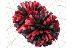 Cheerleader Clipart PNG with Glitter Pom and Color Splash Product Image 2