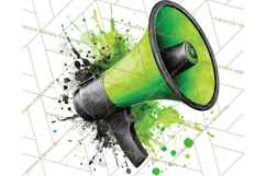 Cheerleader Clipart PNG with Glitter Pom and Color Splash Product Image 2