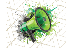 Cheerleader Clipart PNG with Glitter Pom and Color Splash Product Image 3