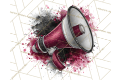 Cheerleader Clipart PNG with Glitter Pom and Color Splash Product Image 2