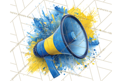 Cheerleader Clipart PNG with Glitter Pom and Color Splash Product Image 3