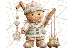 Gingerbread Clipart Christmas Cookie Builders Clip Art PNG Product Image 5