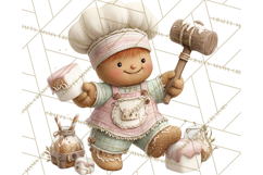 Gingerbread Clipart Christmas Cookie Builders Clip Art PNG Product Image 5