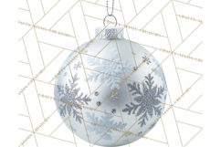 Christmas Ornaments Clipart PNG, Realistic Holiday Ornaments Product Image 5