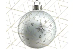 Christmas Ornaments Clipart PNG, Realistic Holiday Ornaments Product Image 5