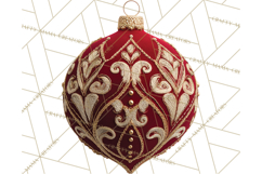 Christmas Ornaments Clipart PNG, Realistic Holiday Ornaments Product Image 4