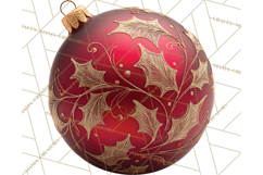 Christmas Ornaments Clipart PNG, Realistic Holiday Ornaments Product Image 2